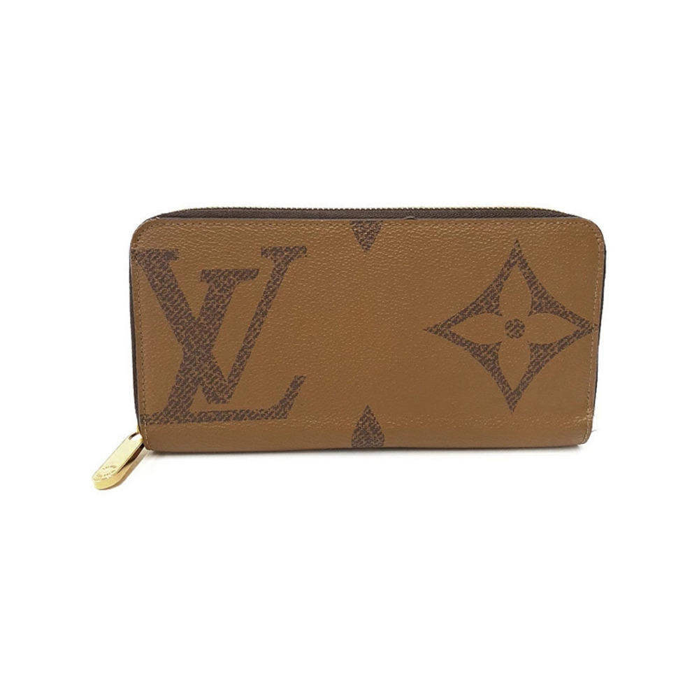 Louis Vuitton Giant Monogram Reverse Zippy Wallet Round Zipper Long